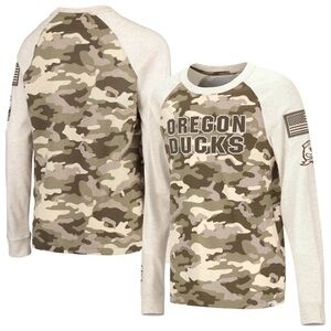 𝅺oregon Ducks Colosseum Youth OHT Military Appreciation Desert Camo Long Sleeve